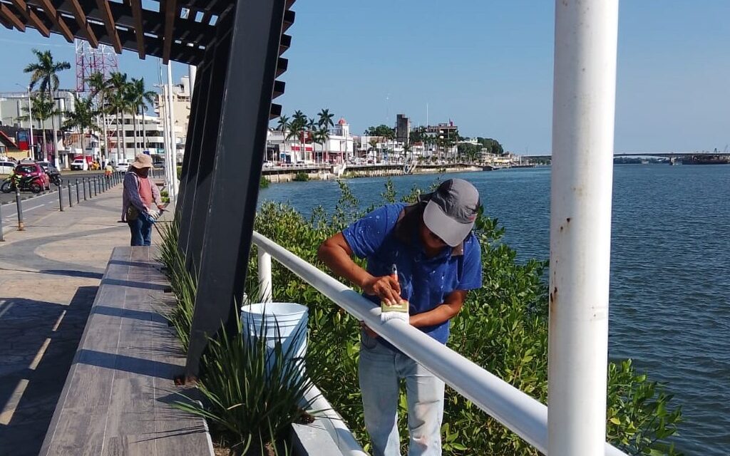 Intensivo programa de limpieza, rehabilitación y mantenimiento de parques, áreas verdes y espacios públicos de Tuxpan