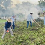 Comienzan los preparativos de ochavario en Tamalín: Realizan faena en el panteón