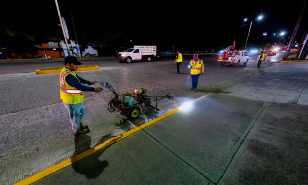 Tuxpan: Avanza el balizamiento de vialidades para mejorar la seguridad y eficientizar la movilidad