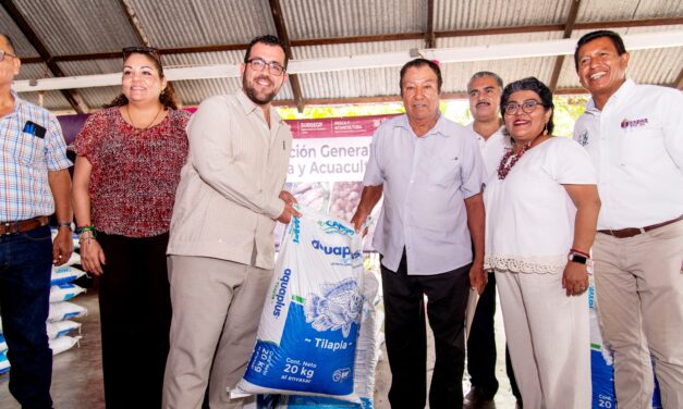 En Tuxpan se apoya la producción acuícola de tilapia para impulsar el desarrollo de las familias, las comunidades y cooperativas pesqueras