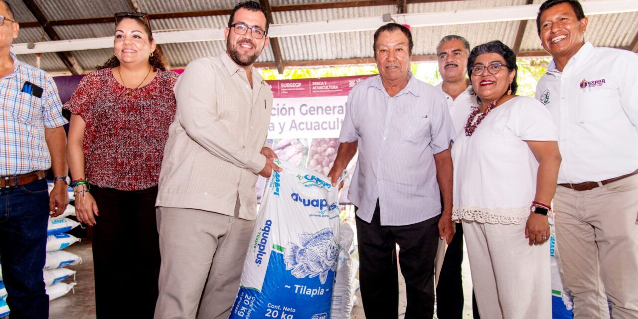 En Tuxpan se apoya la producción acuícola de tilapia para impulsar el desarrollo de las familias, las comunidades y cooperativas pesqueras