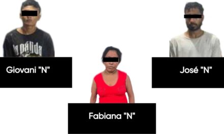 Aprehende Policía Estatal a tres personas con 100 dosis de cristal en Poza Rica