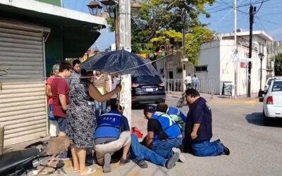 Trabajador cae de una escalera en zona centro de Pánuco