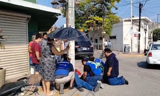 Trabajador cae de una escalera en zona centro de Pánuco