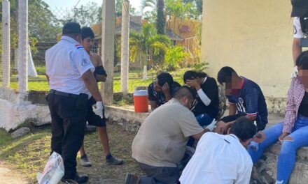 Derrape en motocicleta: tre menores de edad lesionados en Tancoco