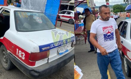Poza Rica: Taxista apodado «El Platanito» agrede verbalmente y casi golpea a pasajera alamense