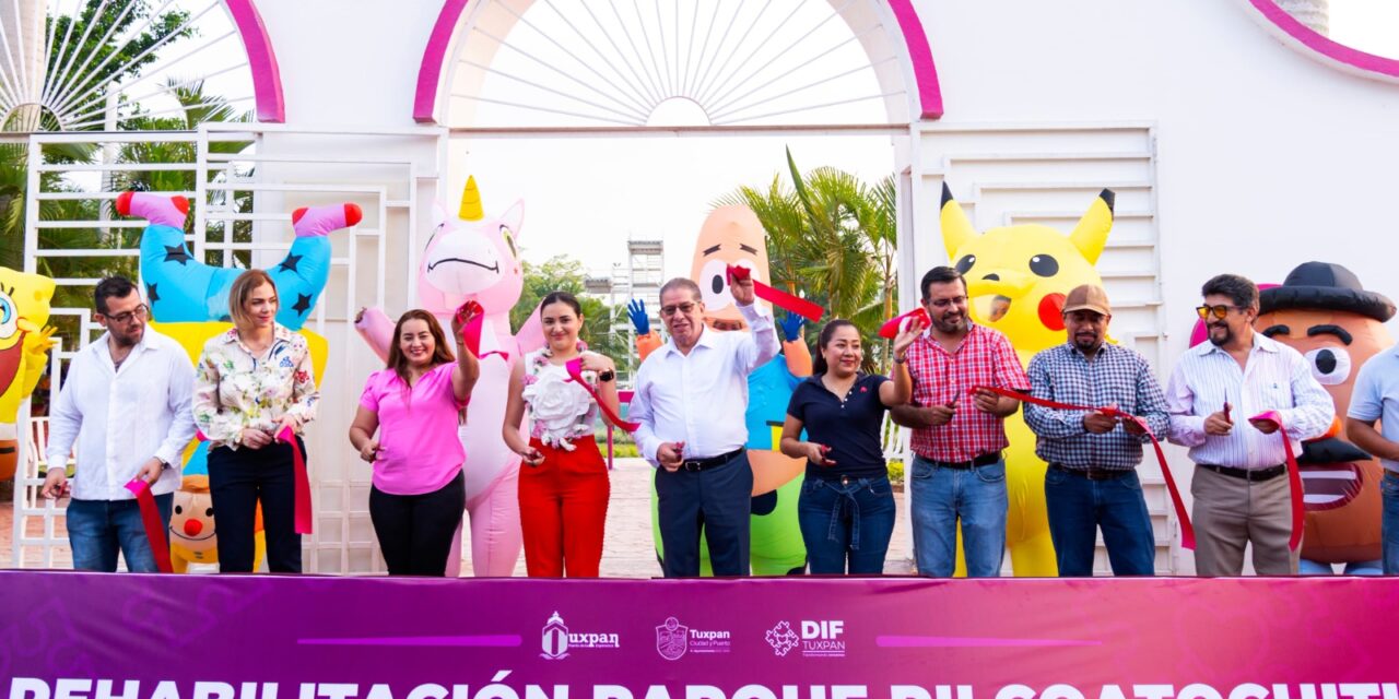 Tuxpan: Quedó espectacular la rehabilitación del Parque Público Pilcoatochitl