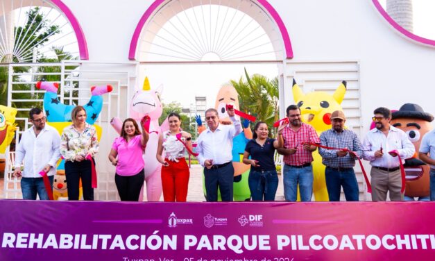 Tuxpan: Quedó espectacular la rehabilitación del Parque Público Pilcoatochitl