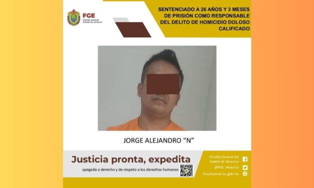 Tampico Alto: Sentenciado a 26 años y 3 meses de prisión por el delito homicidio doloso