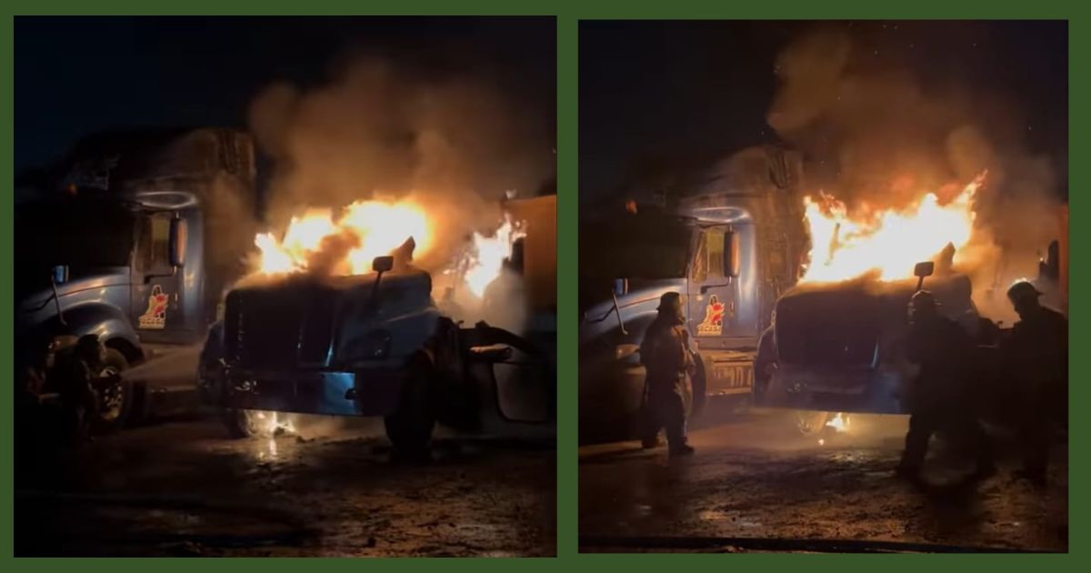Chalma: Tractocamión se incendia en gasolinera