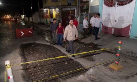 Tuxpan: Supervisa alcalde Dr. Jesús Fomperoza el progreso de la rehabilitación en la Av. Insurgentes