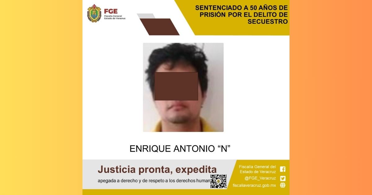 Sentenciado a 50 años de prisión por secuestro en Poza Rica