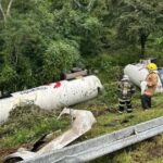 Vuelca pipa de gas LP en la autopista  Cardel-Poza Rica: autoridades cierran vialidad