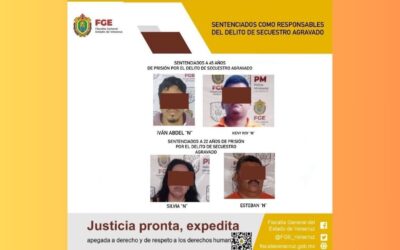 Cuatro sentenciados por secuestro agravado en Tantoyuca