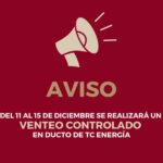 Tuxpan: ¡No se alarme! Del 11 al 15 de diciembre se realizará un venteo controlado en ducto de TC Energía