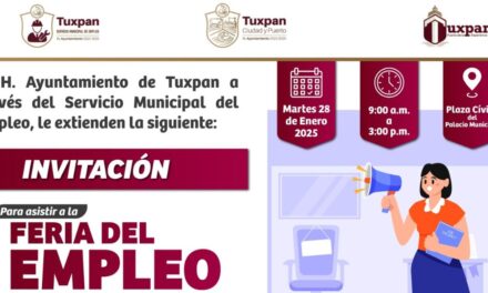 Feria del Empleo en Tuxpan: Este martes 28 de enero en la Plaza Cívica