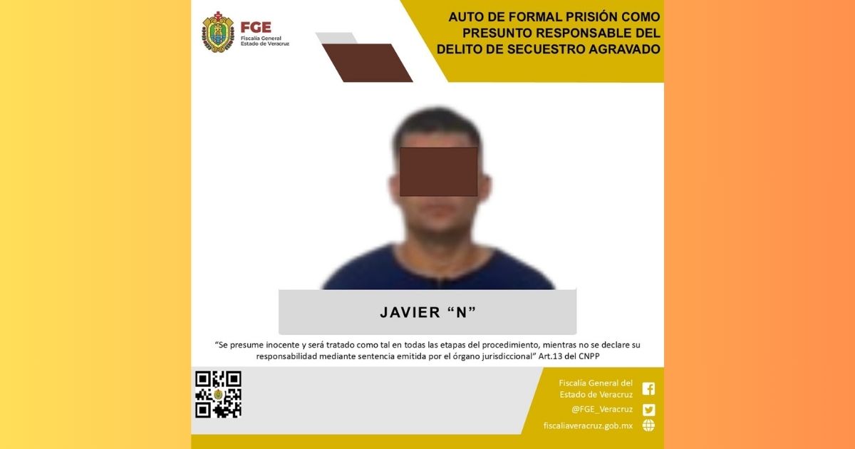 Auto de formal prisión para Javier “N” por el delito de secuestro en Tantoyuca