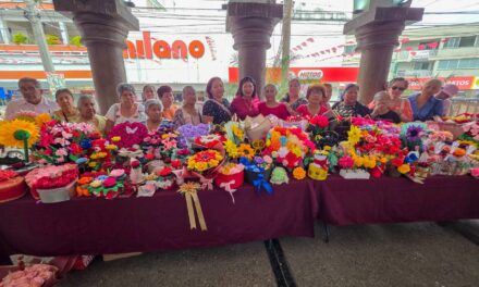 Tuxpan: En el marco de las Jornadas Multidisciplinarias se realizó una exposición de artículos elaborados con listón y cartón reciclado