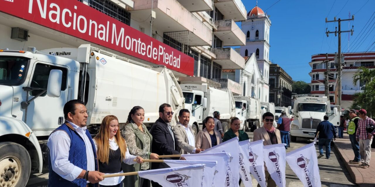 Tuxpan: Se suman otros 10 camiones recolectores de basura a la limpia pública de Tuxpan, con lo que se mejorará el servicio