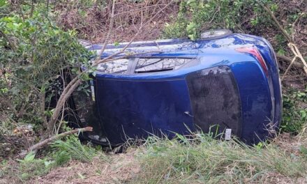 Jóvenes alamenses  en presunto estado de ebriedad vuelcan en Papantla