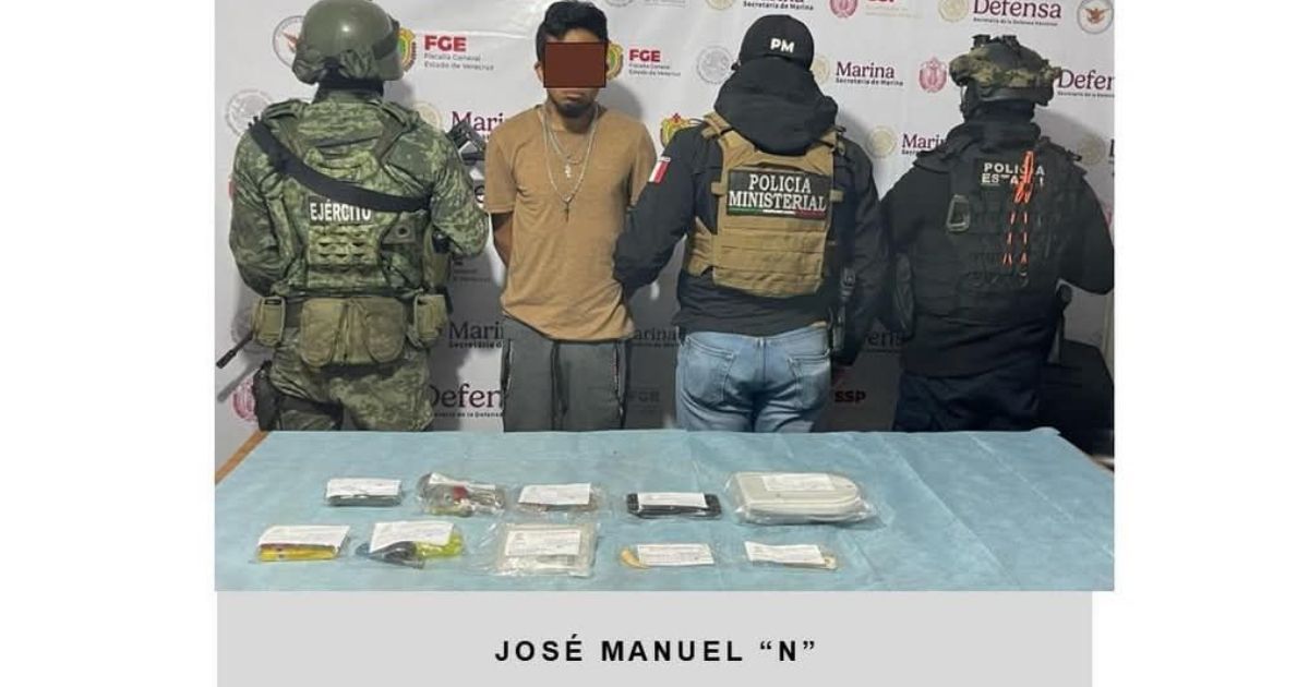 Aseguran objetos y detienen a sujeto tras operativo en Huayacocotla