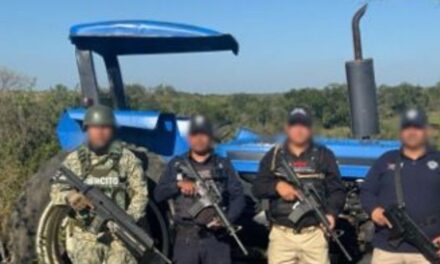 Tras cateo en Tempoal, autoridades aseguran tractor con reporte de robo