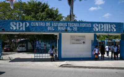 Tuxpan: El CETMAR 20 tendrá un moderno techado en su área de usos múltiples y cancha deportiva