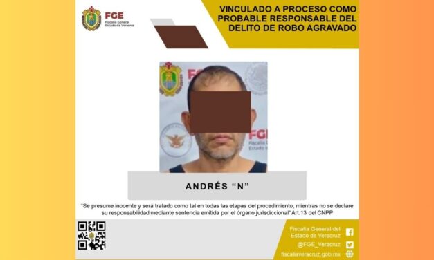 Tlapacoyan: Vinculado a proceso por el delito de robo agravado