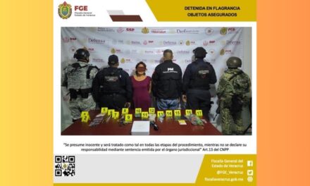 Tras cateo, mujer es detenida en Martínez de la Torre