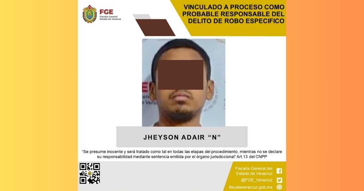 Tlapacoyan: Vinculado a proceso por el delito de robo