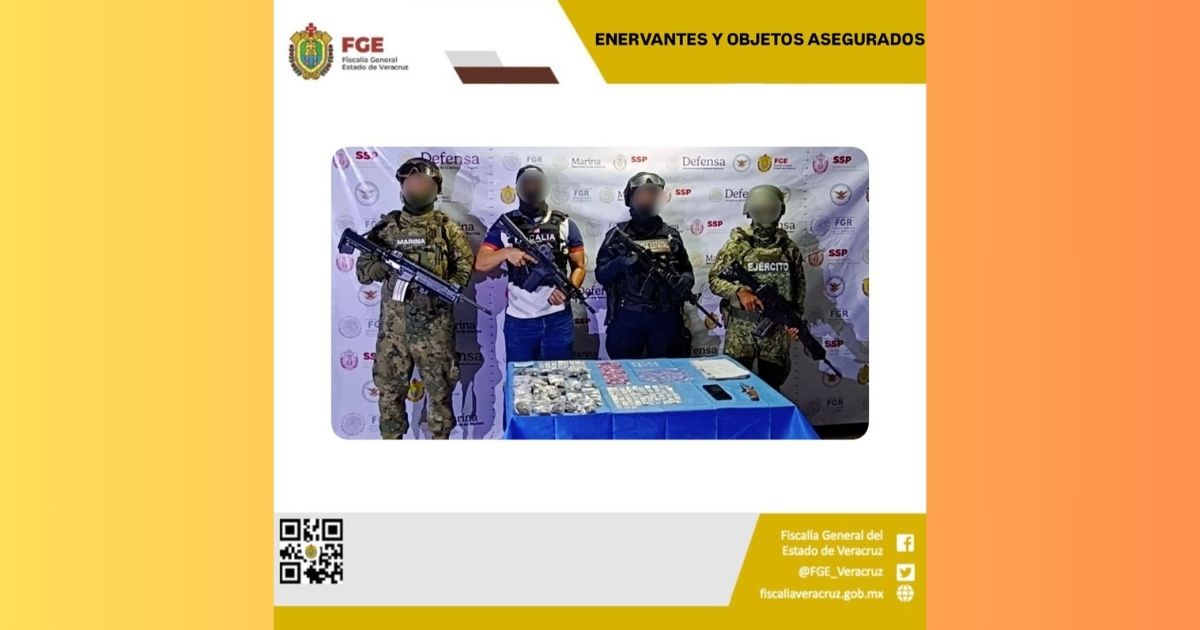 Enervantes y objetos asegurados en Casitas, Tecolutla