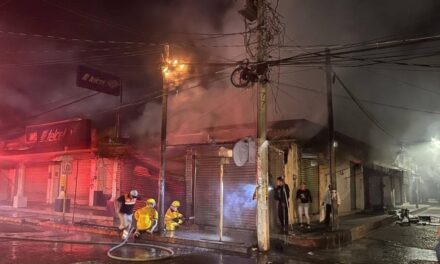 Voraz incendio consume locales en zona centro de Álamo