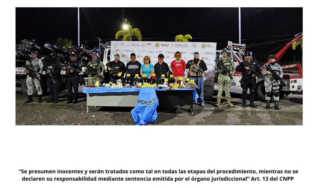 Detienen a cuatro personas y aseguran vehículos, objetos y fauna protegida en cateo conjunto en Martínez de la Torre