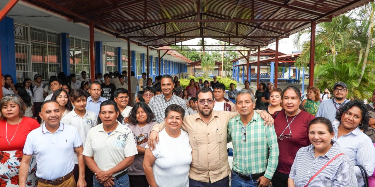 Nuevo techado, rehabilitación de la cancha deportiva y construcción de 2 aulas para la Escuela Bachilleres “Prof. Manuel C. Tello”