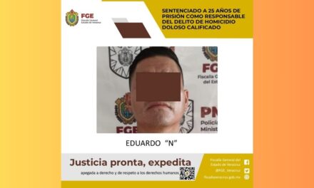 Álamo: Sentenciado a 25 años de prisión por el delito de homicidio doloso