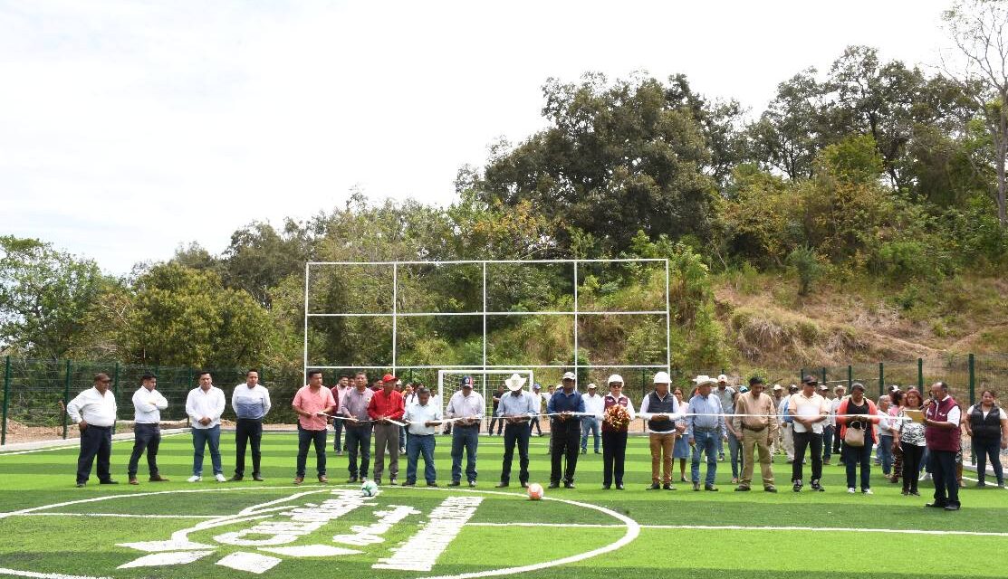 Inauguran cancha multideportiva en Citlaltépetl