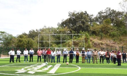 Inauguran cancha multideportiva en Citlaltépetl