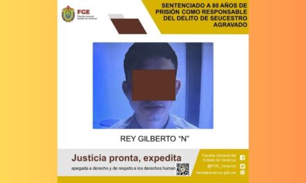 80 años de prisión por el delito de secuestro agravado en Tempoal