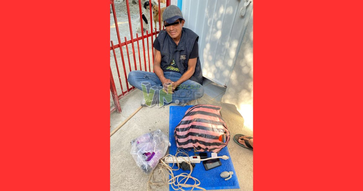 Detienen a presunto ladrón en Estero del Ídolo, Álamo