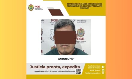 29 años de prisión por pederastia agravada a tres menores en Tantoyuca