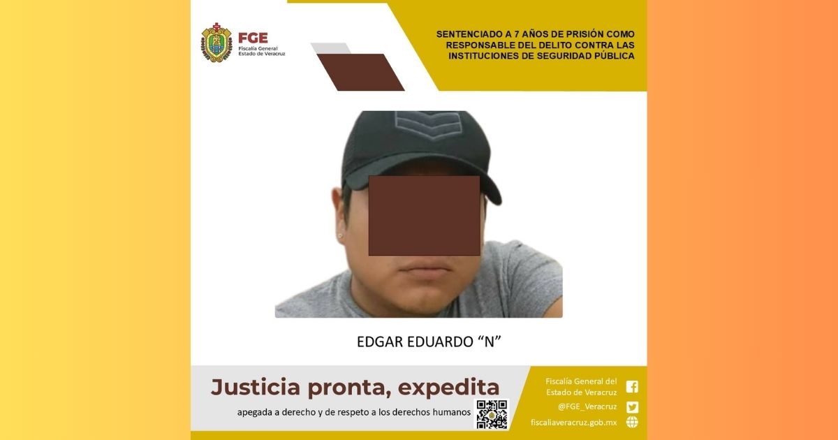 7 años de cárcel por delitos contra las instituciones de seguridad pública en Tihuatlán