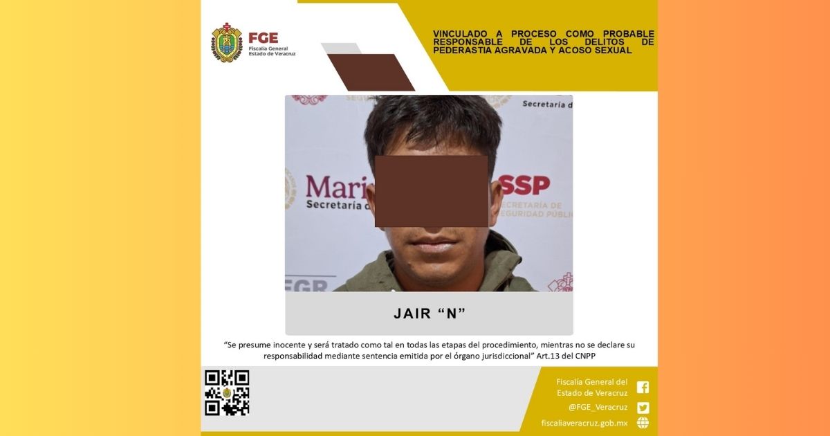 Misantla: Vinculado a proceso por s delitos de pederastia agravada y acoso sexual