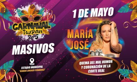Hoy inicia el Carnaval Tuxpan 2025: En el primer concierto masivo se presentará María José