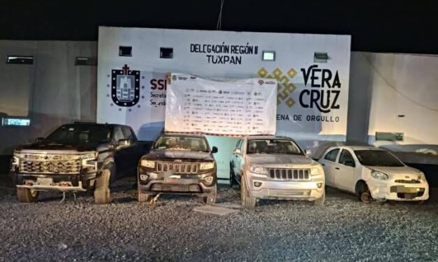 Aseguran 4 vehículos con reporte de robo en Cerro Azul