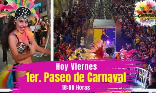 Hoy viernes 2 de mayo será el Primer Paseo del Carnaval Tuxpan 2025