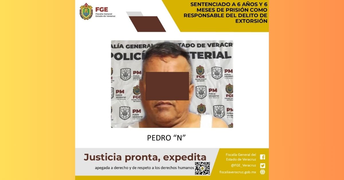 Tantoyuca: 6 años y 6 meses de prisión por el delito de extorsión