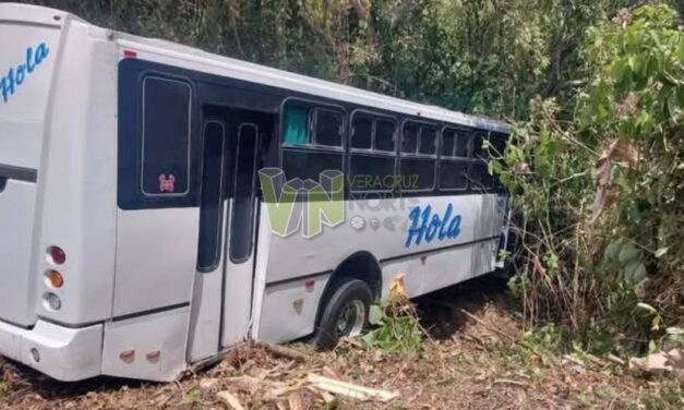Tepetzintla: Autobus “HOLA” cae por un barranco