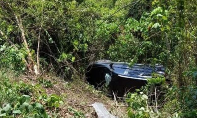 Mujer vuelca en la carretera  Papantla- Gutiérrez Zamora