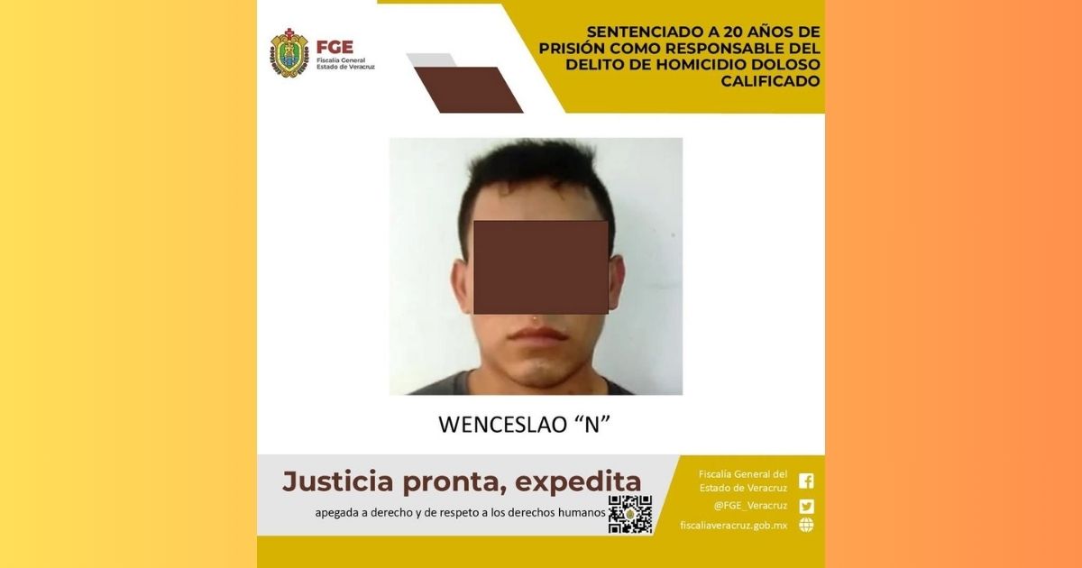 Sentenciado a 20 años de prisión por  homicidio doloso en Gutiérrez Zamora