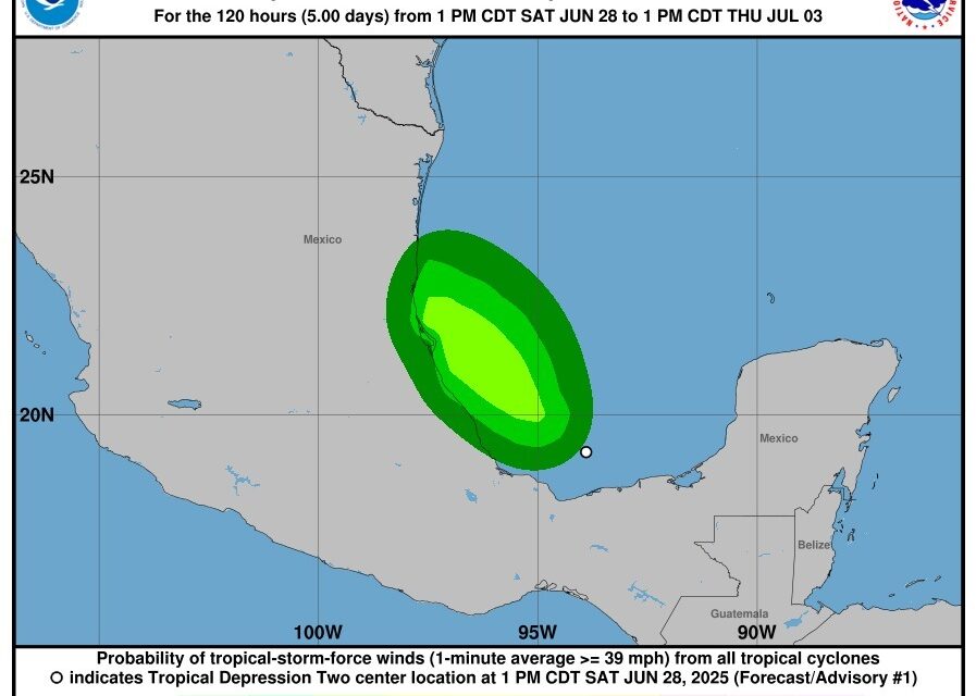 Tuxpan toma medidas preventivas y permanece en alerta por la Depresión Tropical 2